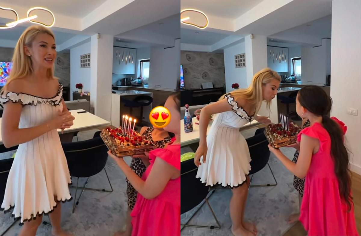 Surpriză emoționantă pentru Andreea Bălan din partea fiicelor sale. Ce au făcut micuțele și ce dorință și-a pus artista