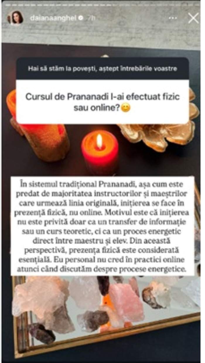 Ce tehnică tibetană practică Daiana Anghel! O ajută să se echilibreze