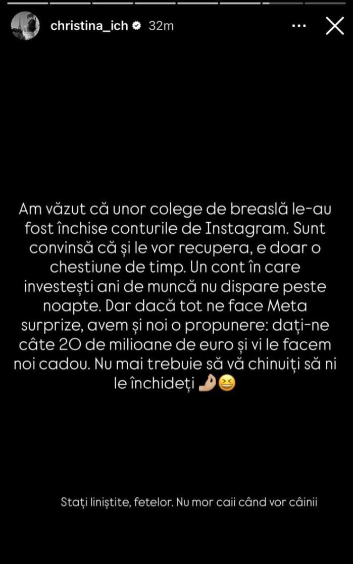 mesajul Christinei Ich