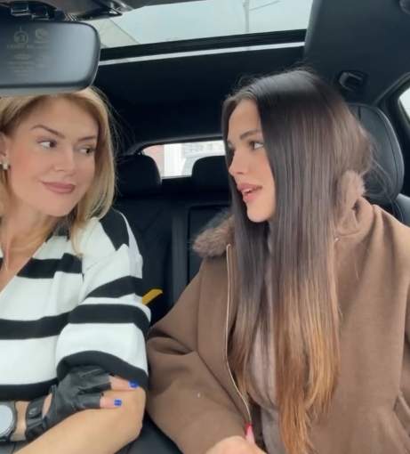 roxana ciuhulescu si fiica ei in masina