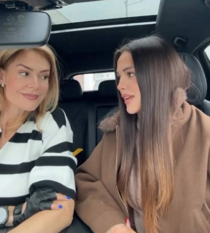 roxana ciuhulescu si fiica ei in masina
