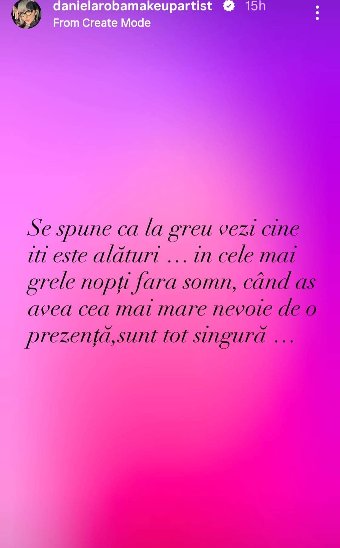 mesajul Danei Roba