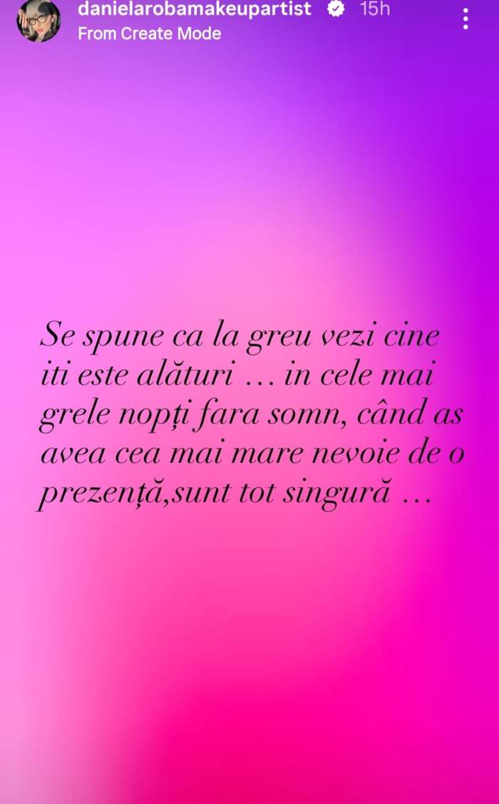 mesajul Danei Roba