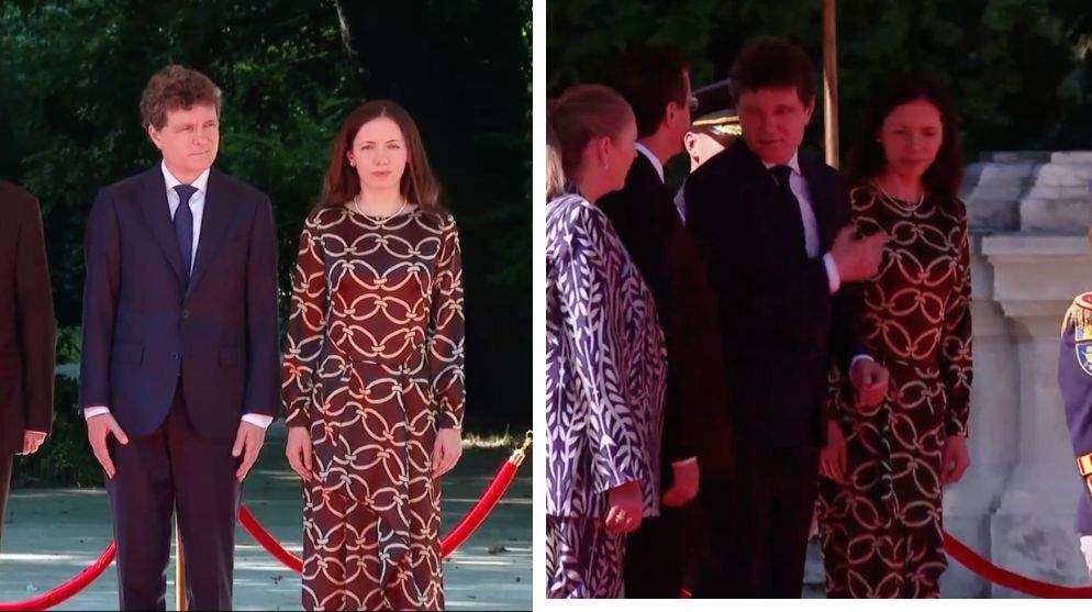 Colaj foto cu Nicușor Dan și soția lui