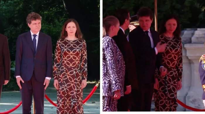 Colaj foto cu Nicușor Dan și soția lui