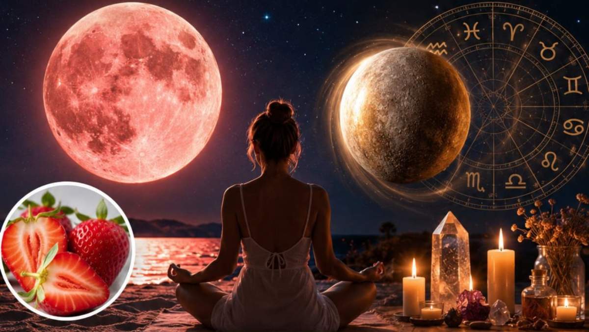 Luna Căpșună luminează cerul în această seară, iar Mercur intră în retrograd. Ce înseamnă această combinație și ce ritualuri spun astrologii că aduc energie bună