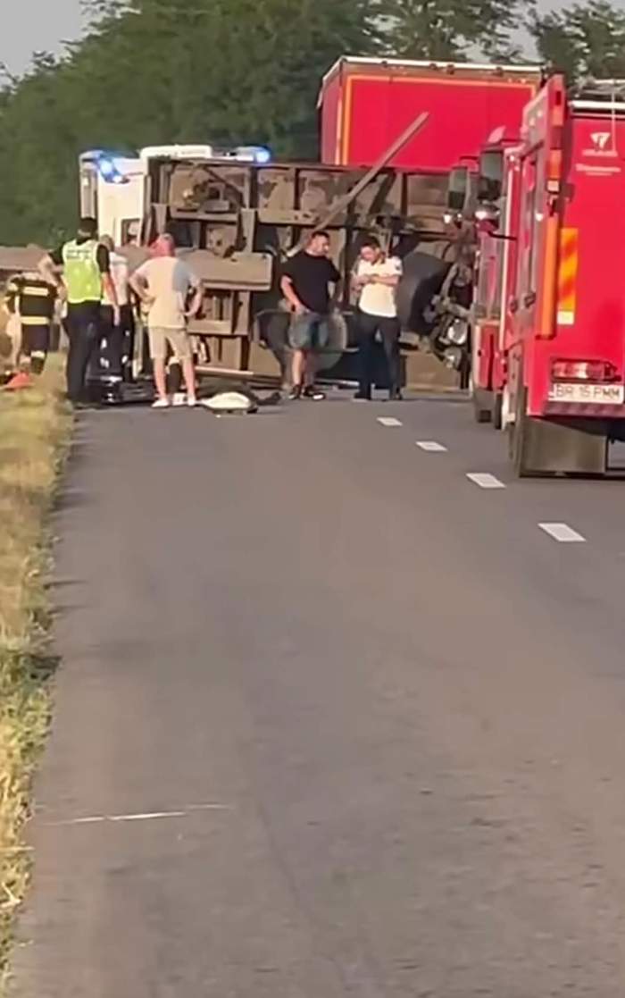 Accident mortal în Brăila! Două persoane, soț și soție, au murit. Imagini horror de la fața locului