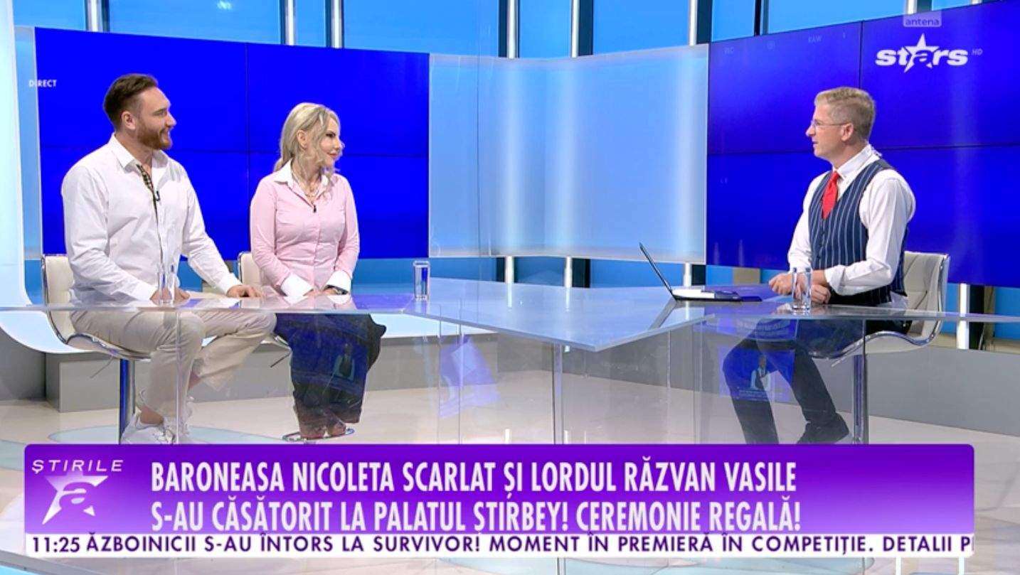 Lordul Răzvan Vasile și Baroneasa Nicoleta Scarlat, la Știrile Antena Stars