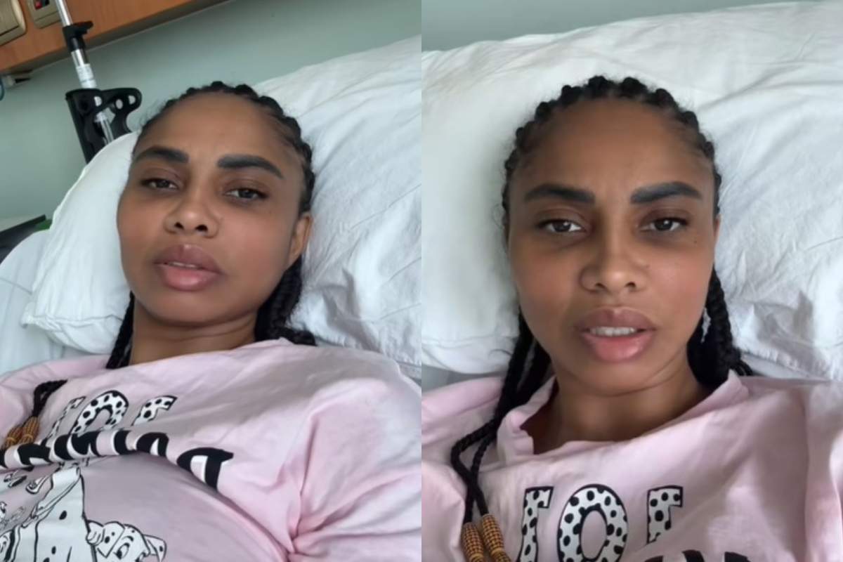 Laurette pe patul de spital