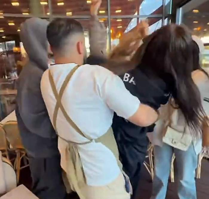 Andreea Bostănică și sora Iulianei Beregoi s-au bătut într-un restaurant! Au venit poliția și ambulanța | VIDEO