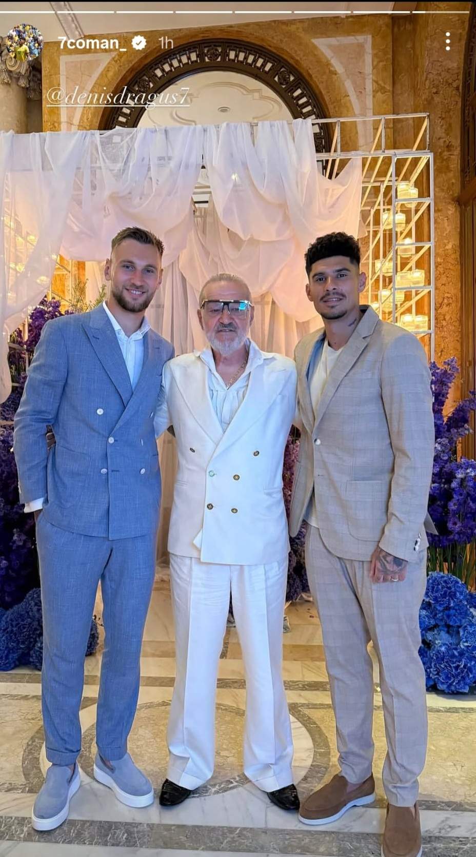 FOTO | Primele imagini de la moțul băiețelului lui Ianis Hagi. Gigi Becali, Denis Drăguș și Florinel Coman se numără printre invitații prezenți la eveniment