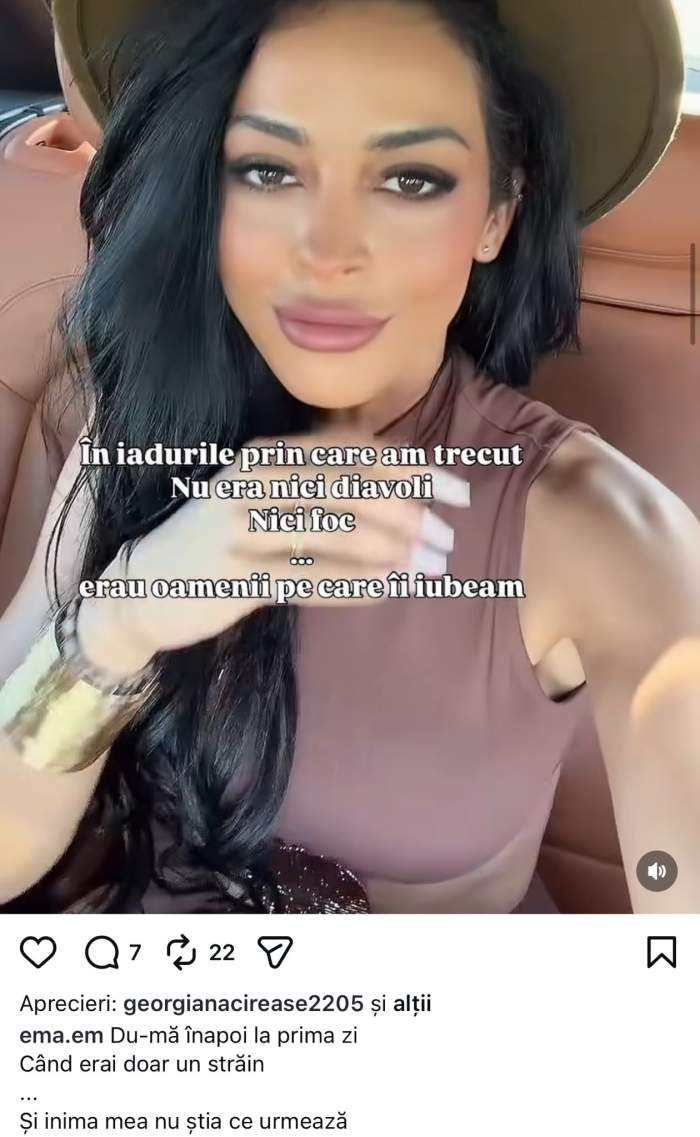 Mesajul scris de Ema Oprișan