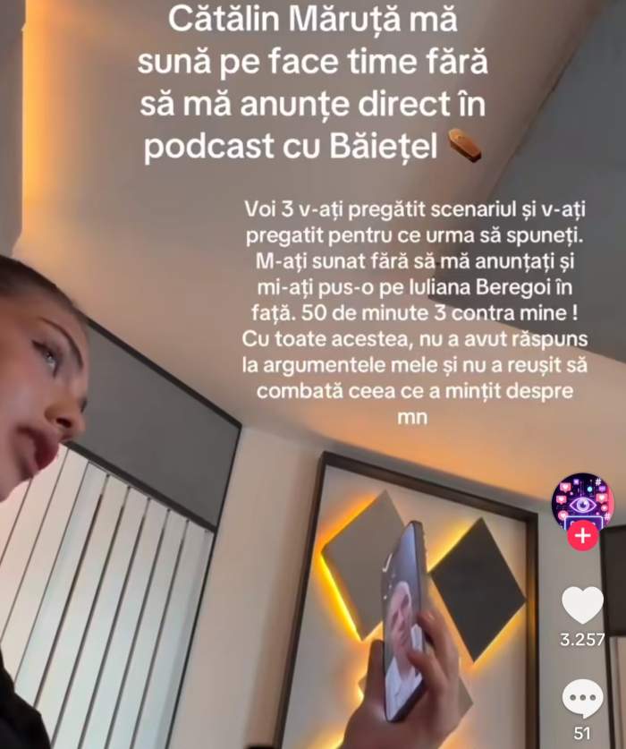 Mesajul Andreei Bostănică
