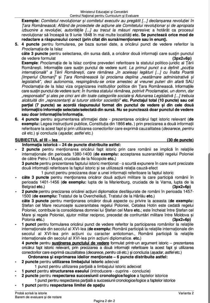 Baremul de corectare la matematică și la istorie. Cum se rezolvau exercițiile pe care elevii le-au primit la Bacalaureat