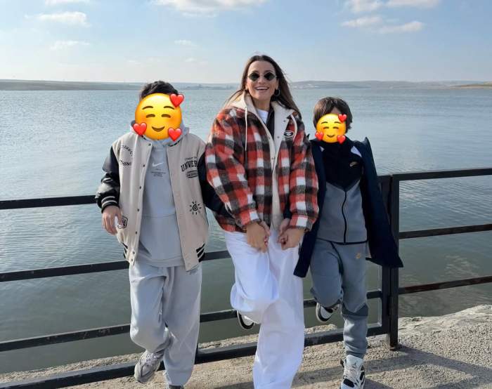 Claudia Pătrășcanu, alături de băieții ei