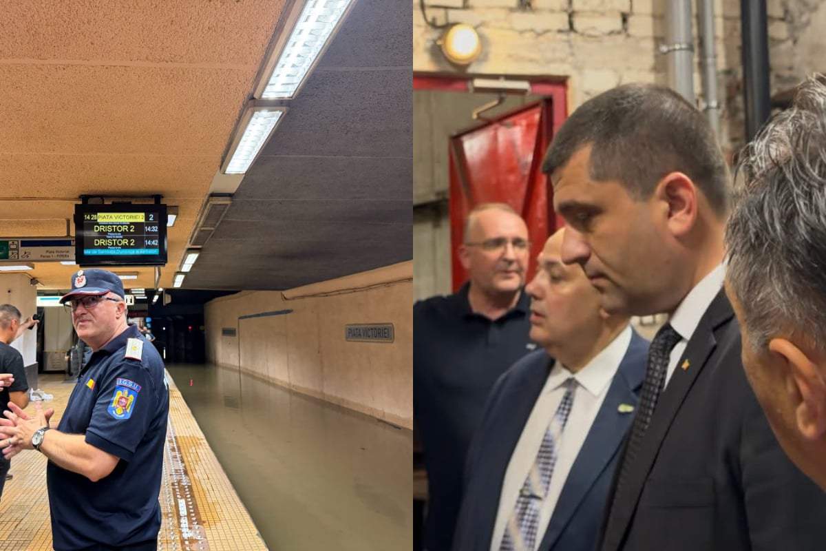 Care este situația la metroul din Piața Victoriei după inundații. A intervenit armata. Anunțul făcut de Radu Miruță