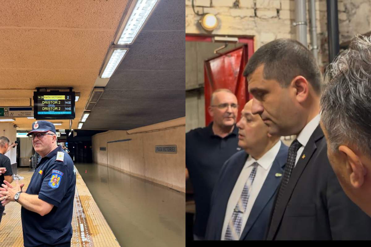Care este situația la metroul din Piața Victoriei după inundații. A intervenit armata. Anunțul făcut de Radu Miruță