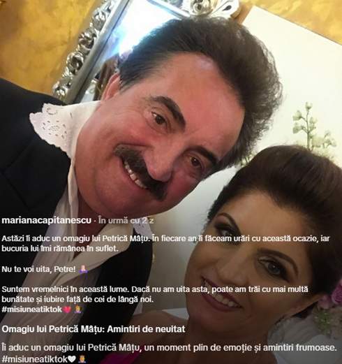 Mariana Ionescu Căpitănescu, omagiu pentru Petrică Mâțu Stoian. Ce mesaj emoționant a transmis artista