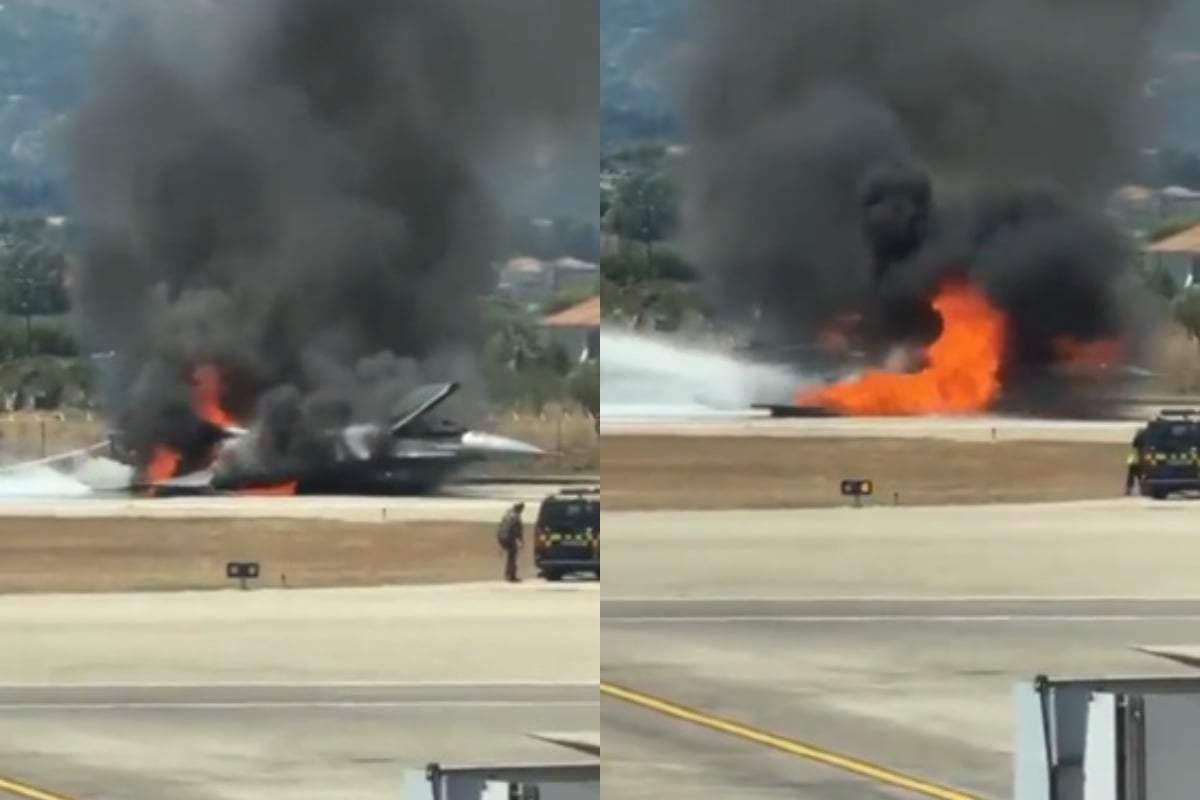 Momente de groază pe pistă! Un avion s-a prăbușit în timpul aterizării și a luat foc | VIDEO