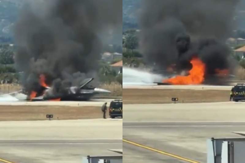 Momente de groază pe pistă! Un avion s-a prăbușit în timpul aterizării și a luat foc | VIDEO