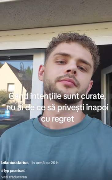 Darius de la Mireasa încă suferă după Daniela? Mesajul transmis de fostul concurent