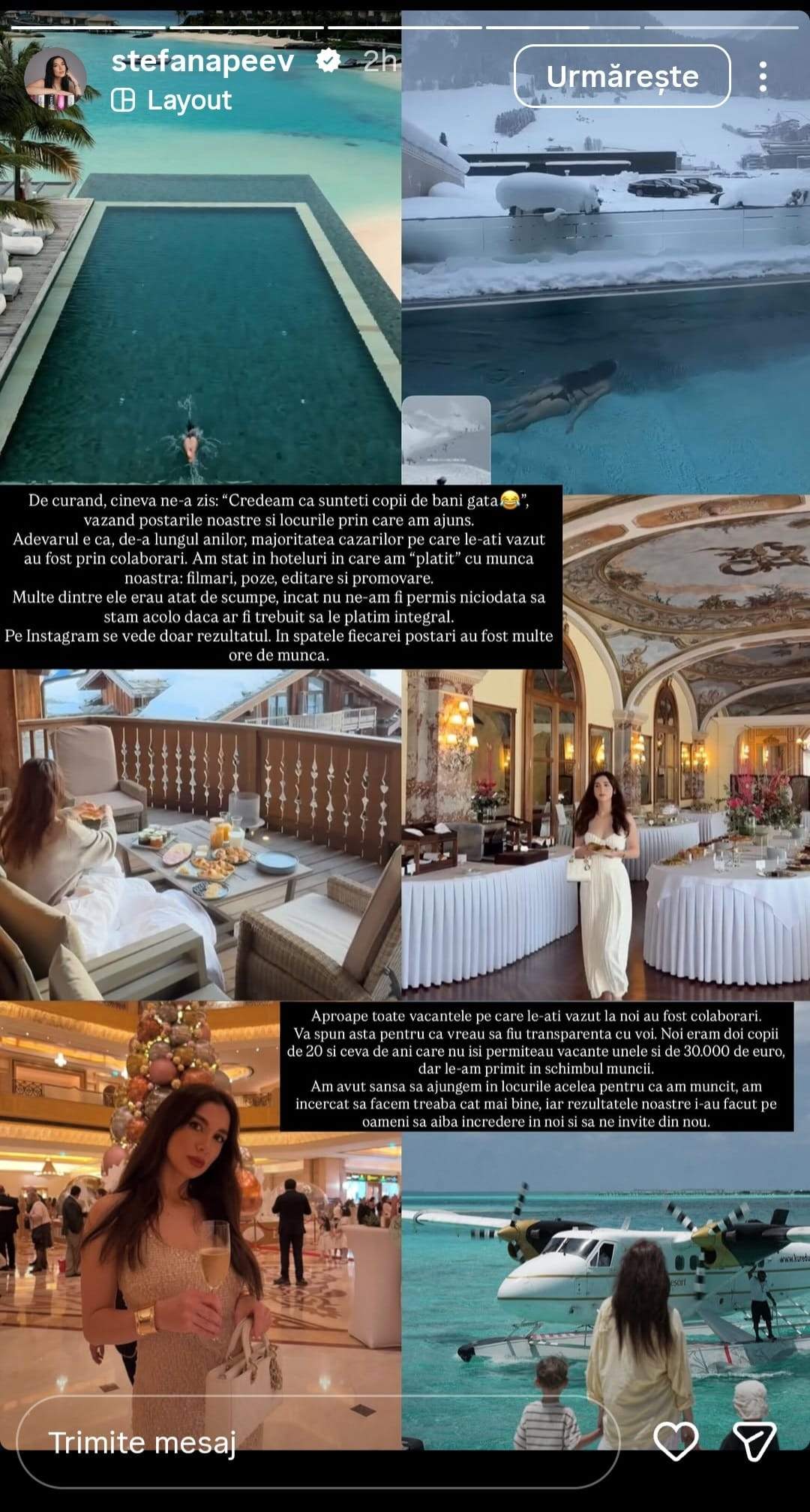 Influencerița de la noi care a recunoscut că nu-și permitea vacanțe dacă nu avea colaborări. Toată lumea crede că e de bani gata
