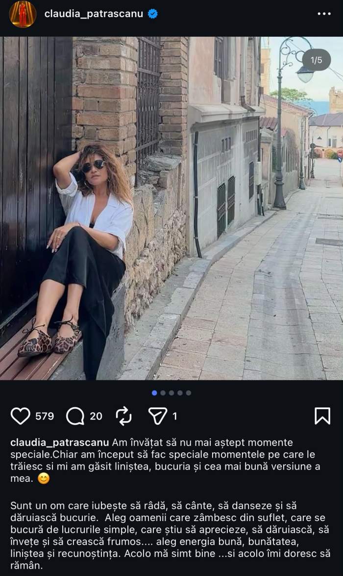 Claudia Pătrășcanu, mai fericită ca niciodată! Ce spune artista despre noua etapă din viața ei
