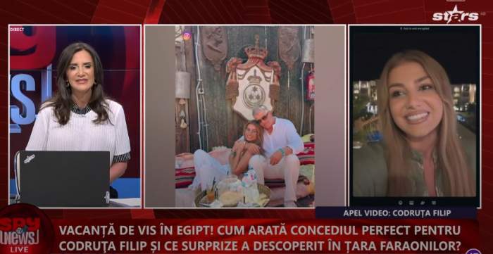 Codruța Filip, în direct din vacanță