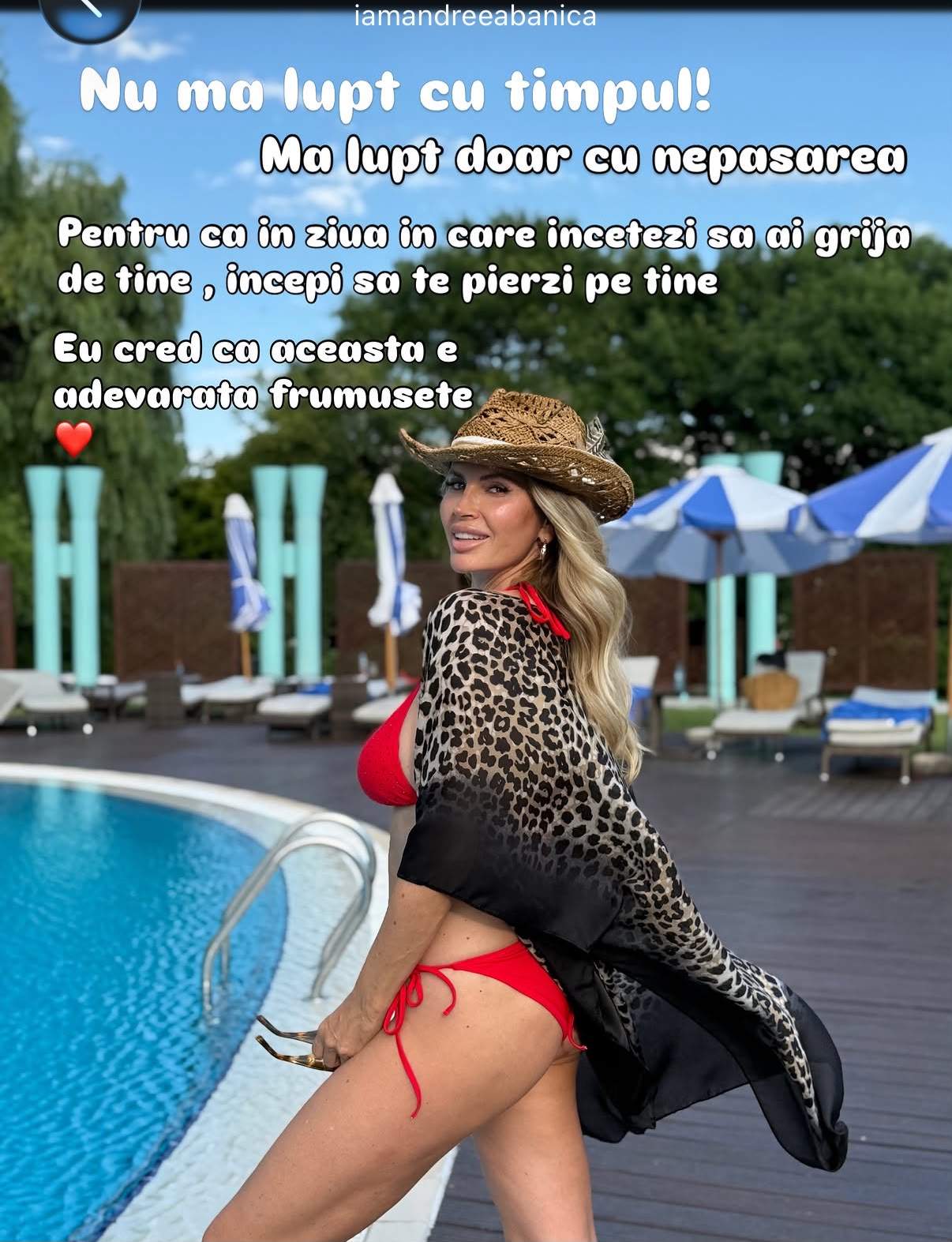 Andreea Bănică, apariție de senzație în costum de baie! Artista a recunoscut că depune eforturi pentru a se menține în formă
