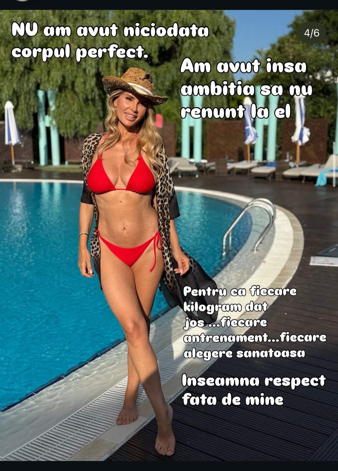 Andreea Bănică, apariție de senzație în costum de baie! Artista a recunoscut că depune eforturi pentru a se menține în formă