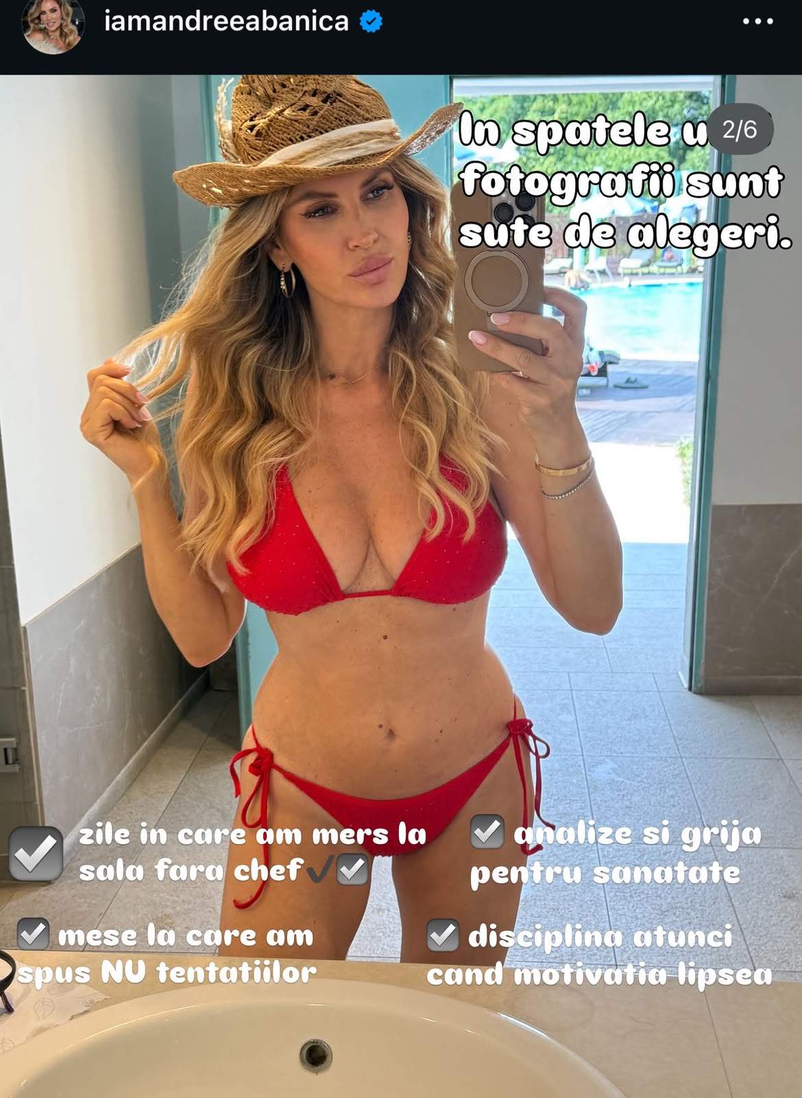 Andreea Bănică, apariție de senzație în costum de baie! Artista a recunoscut că depune eforturi pentru a se menține în formă