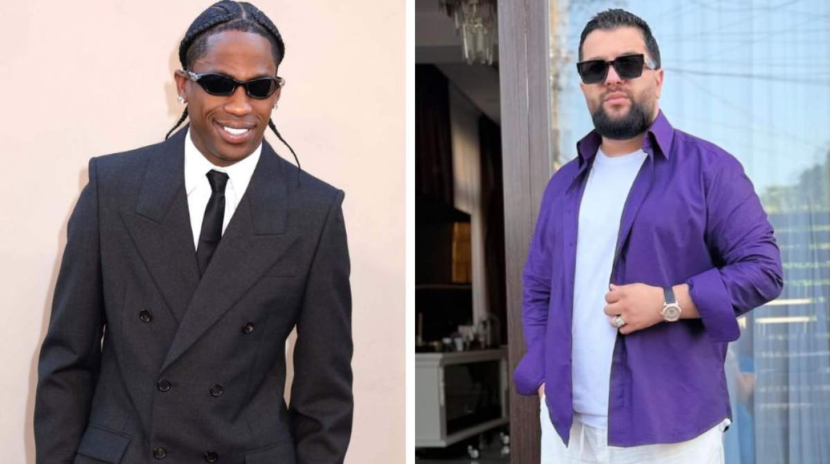 Colaj foto cu Travis Scott și Tzancă Uraganu