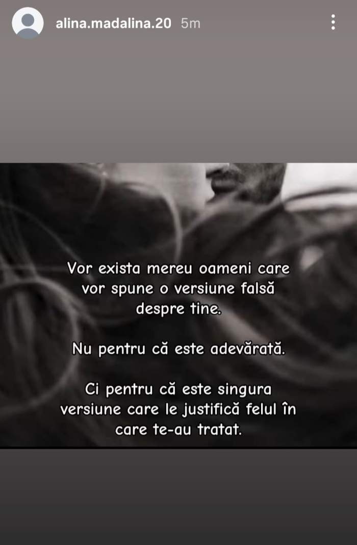 mesajul Alinei Mădălina