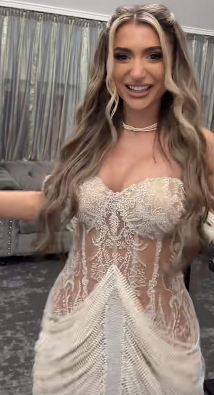 daria cuflic in rochie de mireasa