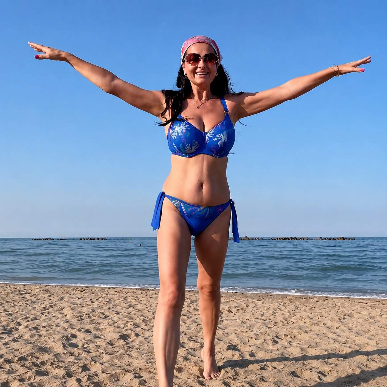 Gabriela Cristea, în cea mai bună formă! Prezentatoarea a făcut furori într-un costum de baie din două piese