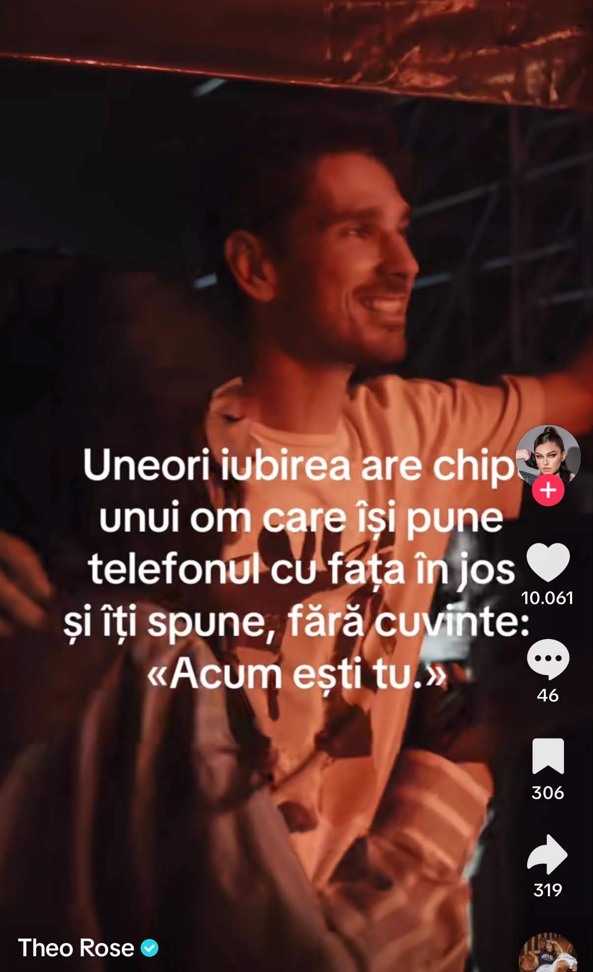 Cât de îndrăgostită este Theo Rose de Anghel Damian. Declarația care spune totul despre relația lor