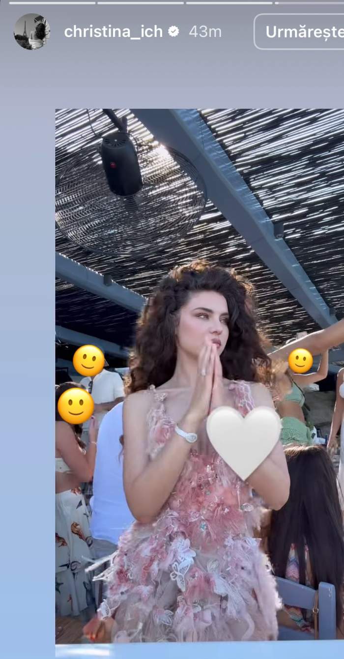Christina Ich, la petrecere