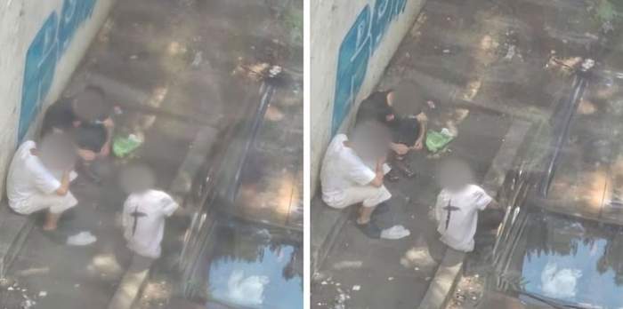 Imagini îngrijorătoare în plină zi, în București. Mai mulți tineri, surprinși într-o zonă dintre blocuri. Locatarii cer intervenția autorităților