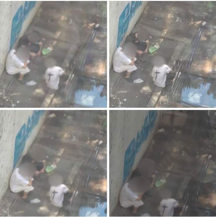 Imagini îngrijorătoare în plină zi, în București. Mai mulți tineri, surprinși într-o zonă dintre blocuri. Locatarii cer intervenția autorităților