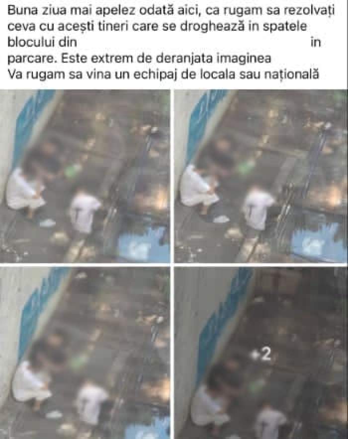 Imagini îngrijorătoare în plină zi, în București. Mai mulți tineri, surprinși într-o zonă dintre blocuri. Locatarii cer intervenția autorităților