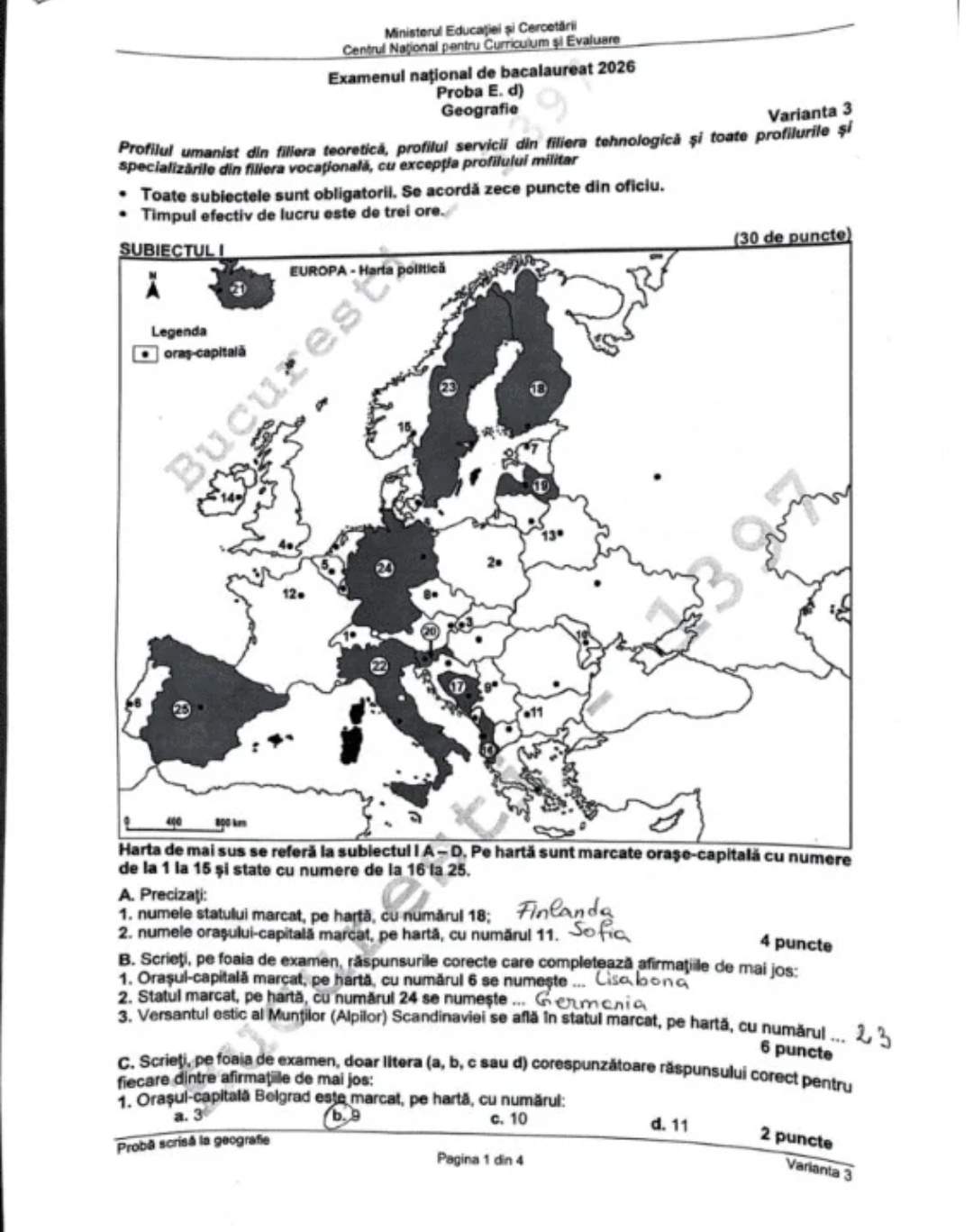 Bacalaureat 2026. Ce subiecte au fost la proba la alegere a profilului