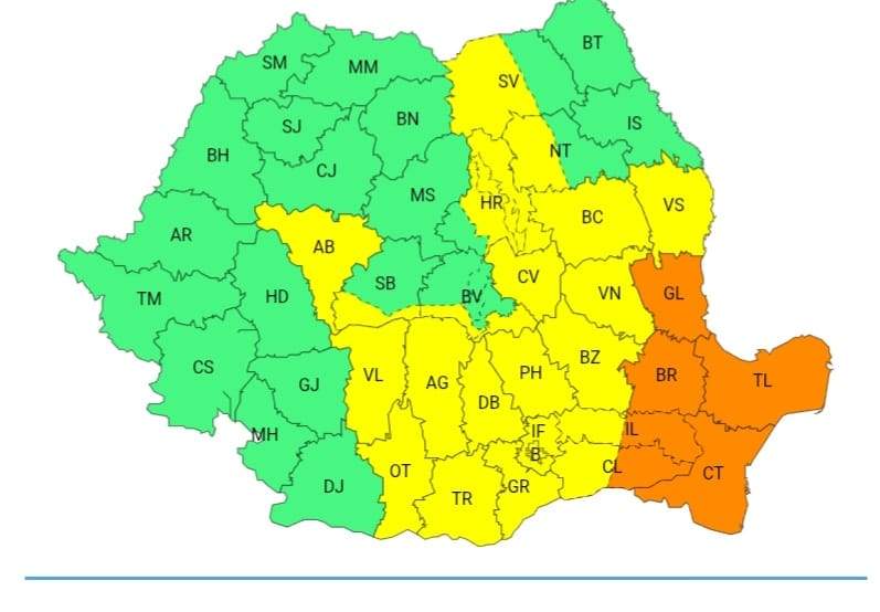 harta județelor afectate