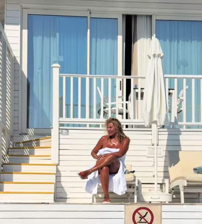 Lidia Balint s-a fotografiat în prosop! Imagini senzaționale cu prima soție a lui Nuțu Cămătaru, din vacanță