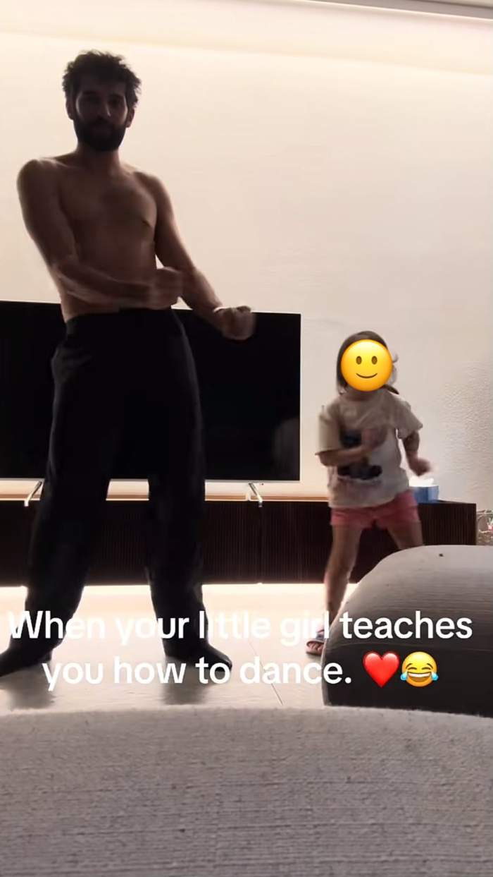 Imagini adorabile cu chef Richard Abou Zaki! Fiica lui, Carlotta, l-a făcut să danseze