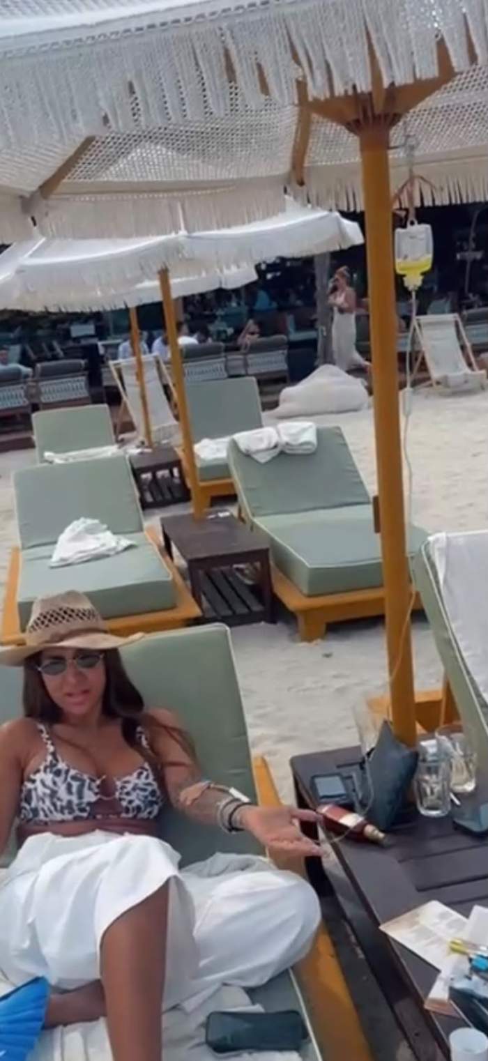 Denisa Despa in perfuzii la plaja