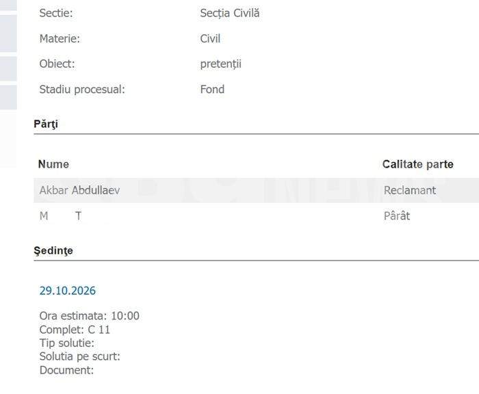 EXCLUSIV | Fostul iubit al Andreei Bostănică, milionarul Akbar Abdullaev, la tribunal | Este vorba despre bani