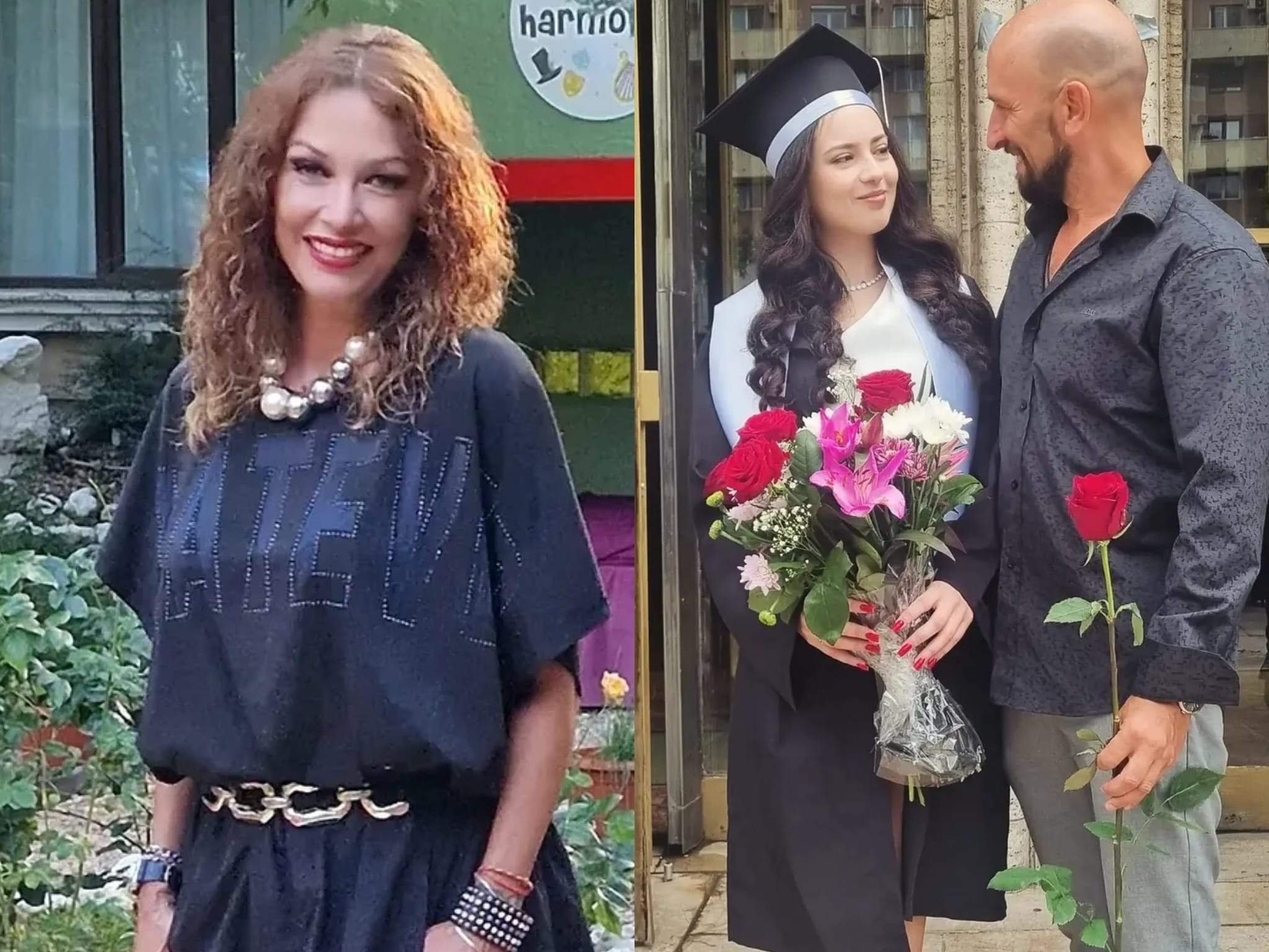Anca Țurcașiu și Călin Șerban, alături de fiica lui