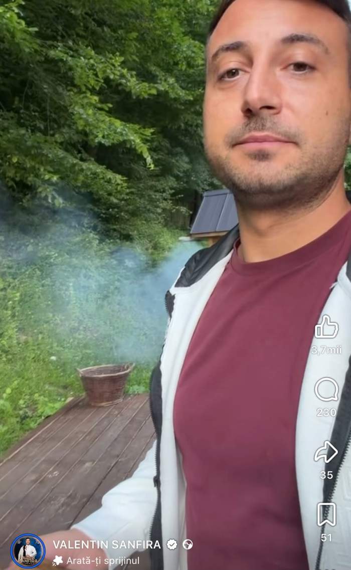 Valentin Sanfira a dat nas în nas cu ursul. Cum a reacționat artistul în acel moment