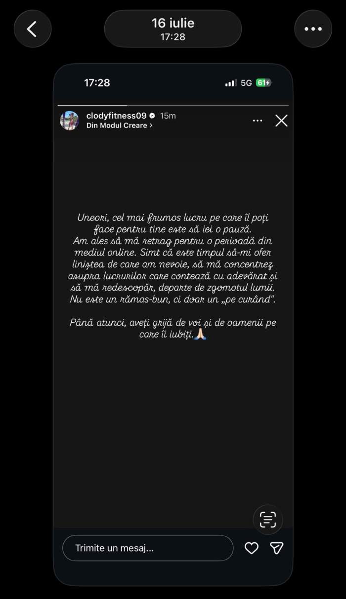 mesaj claudia florescu publicat