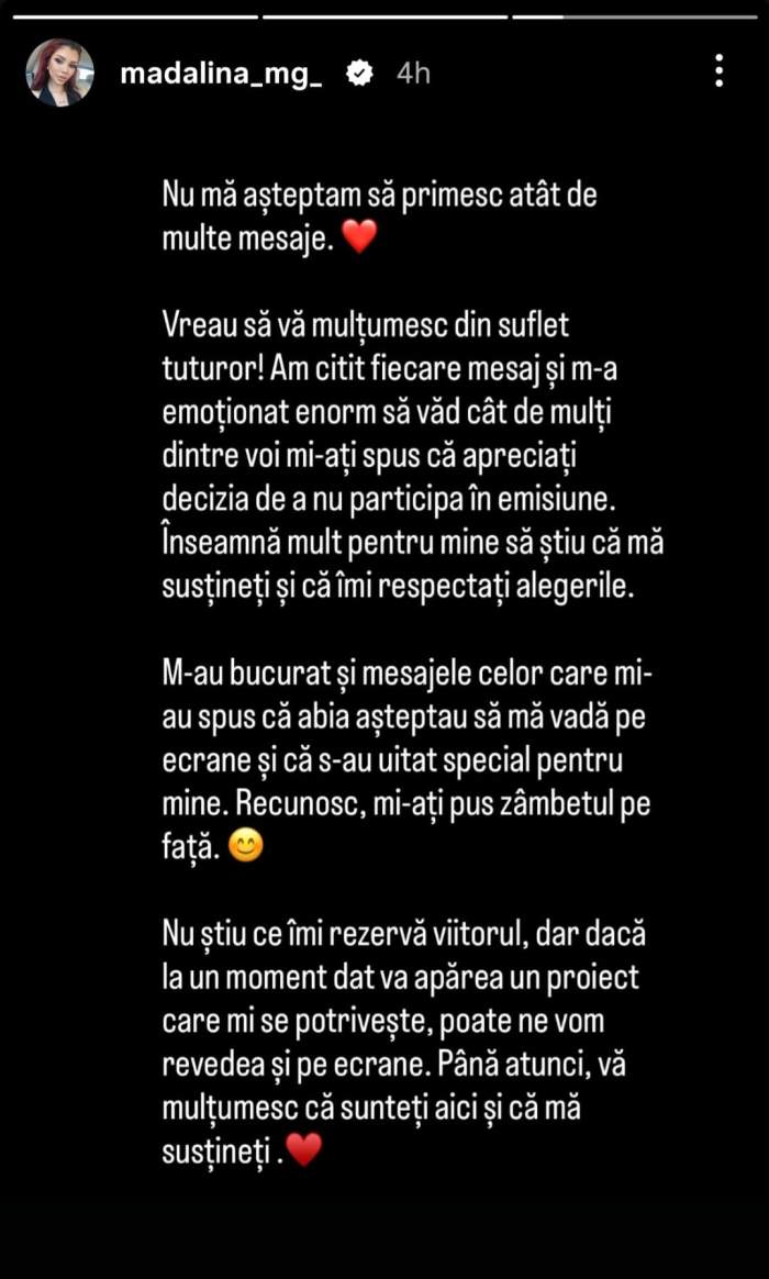 mesajul Mădălinei